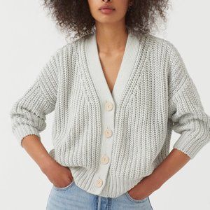 Babaa cotton cardigan no18 smoked salt